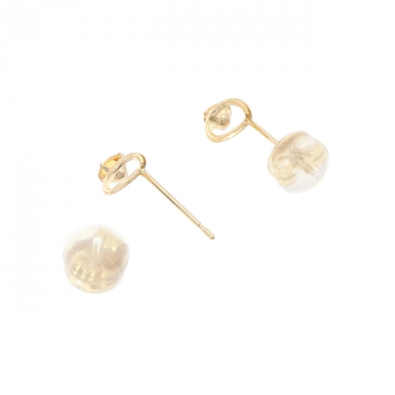 [BRAND NEW] K18YG citrine earrings