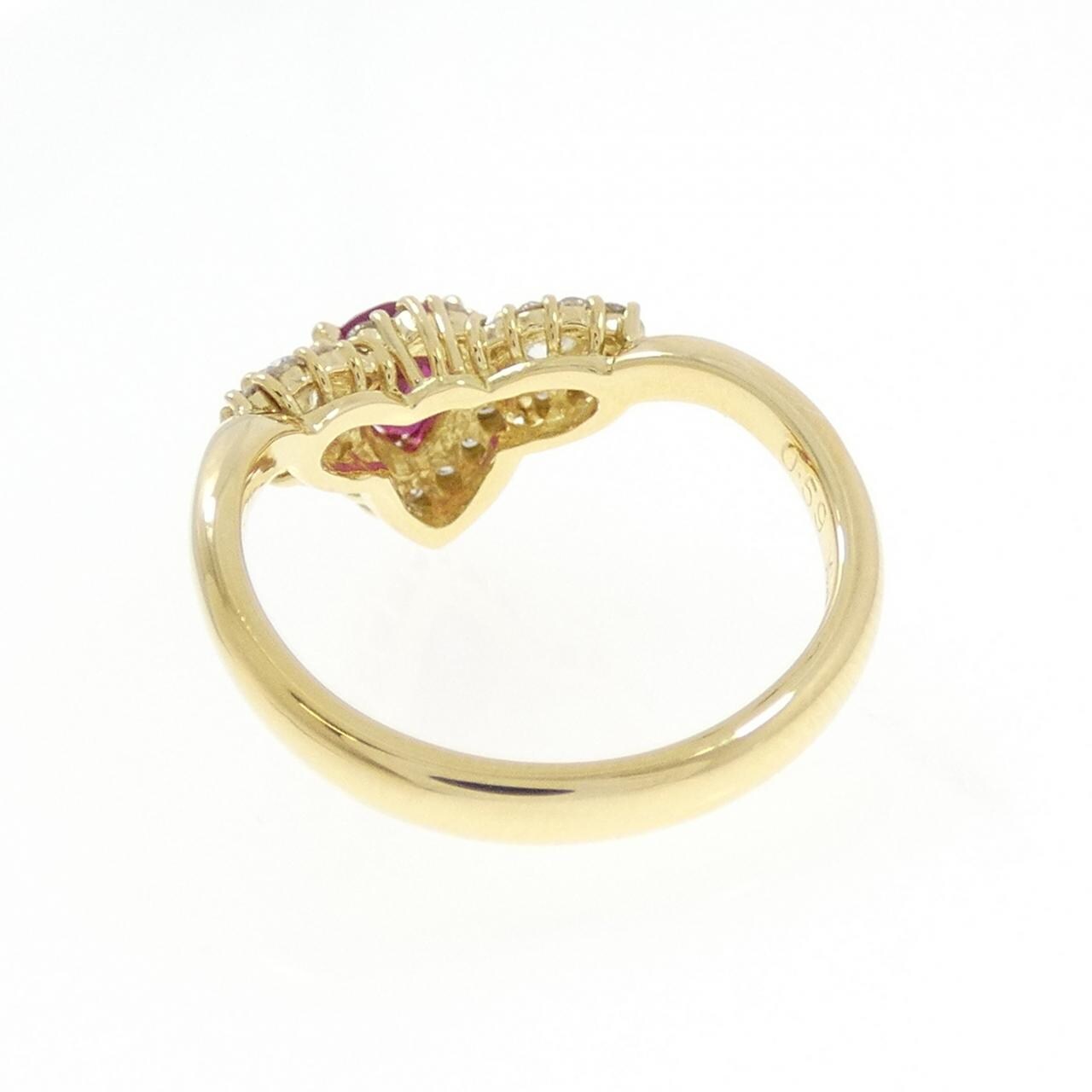 K18YG红宝石戒指0.59CT