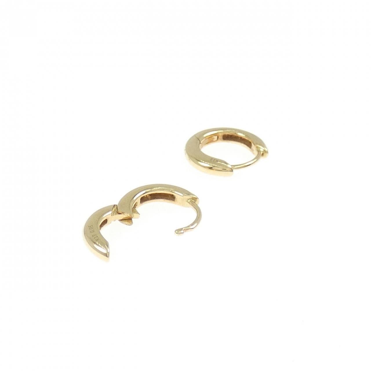 【新品】K18YG ダイヤモンド フープ ピアス 0.05CT