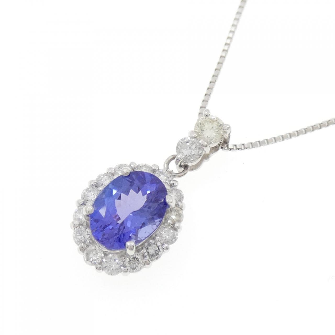 PT900/PT850 タンザナイト ネックレス 1.96CT