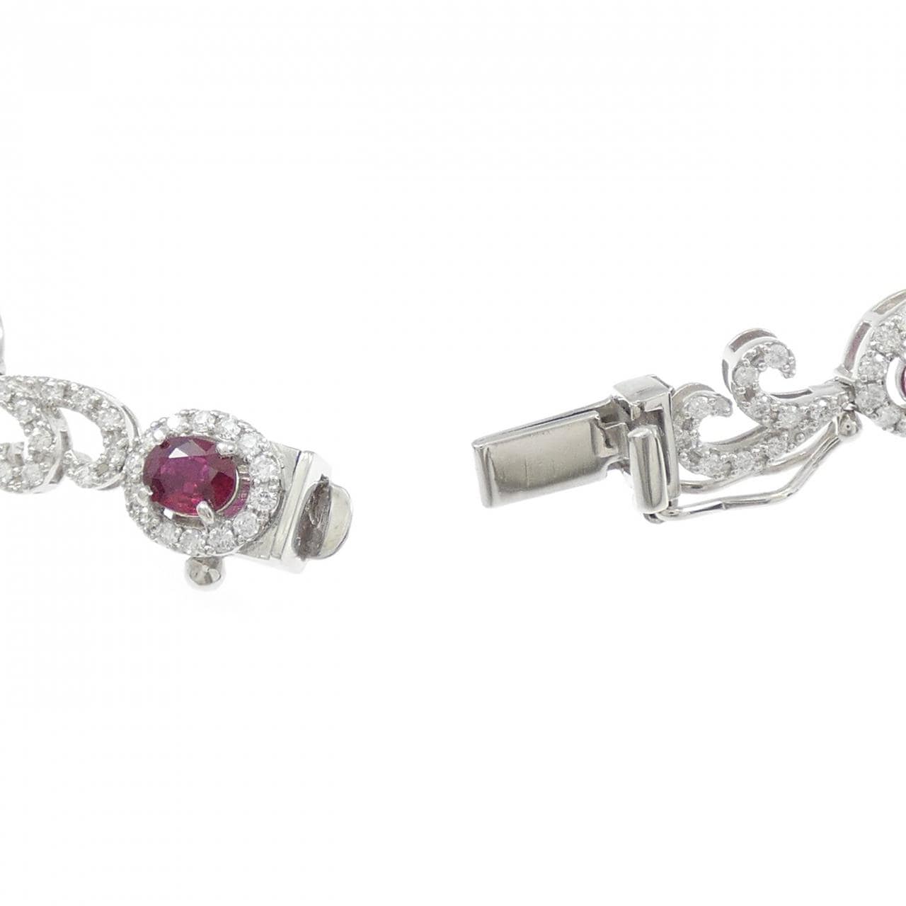 【新品】PT900/PT850 ルビー ブレスレット 2.73CT
