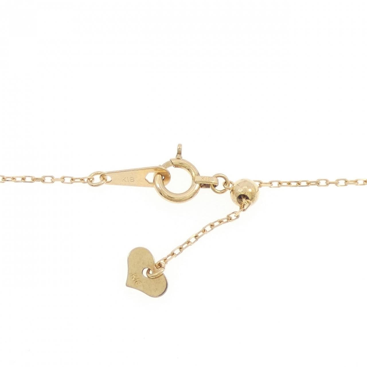 K18YG フラワー ダイヤモンド ネックレス 0.50CT