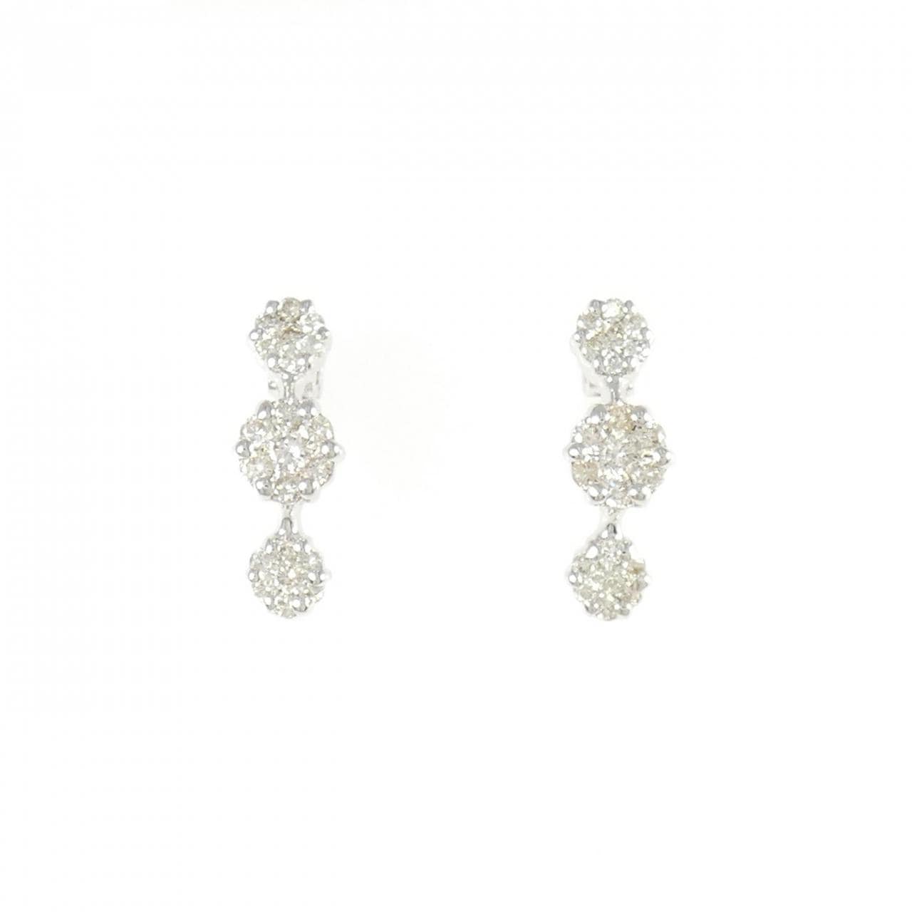 K18WG ダイヤモンド ピアス 0.52CT