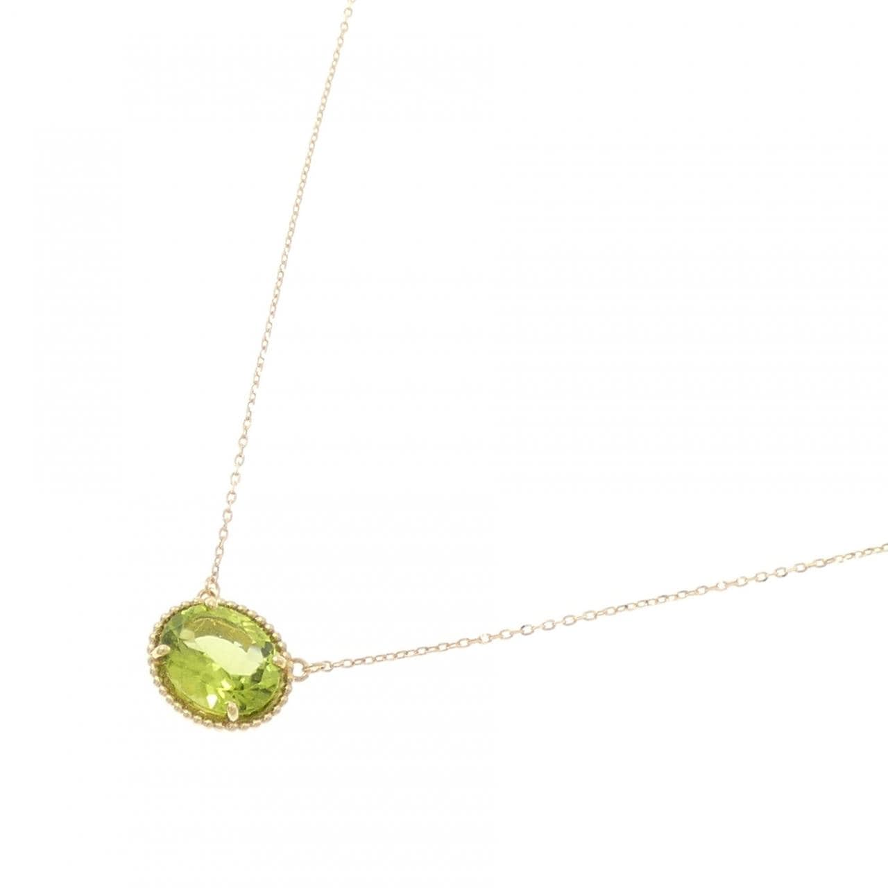 K18YG ペリドット ネックレス 2.30CT