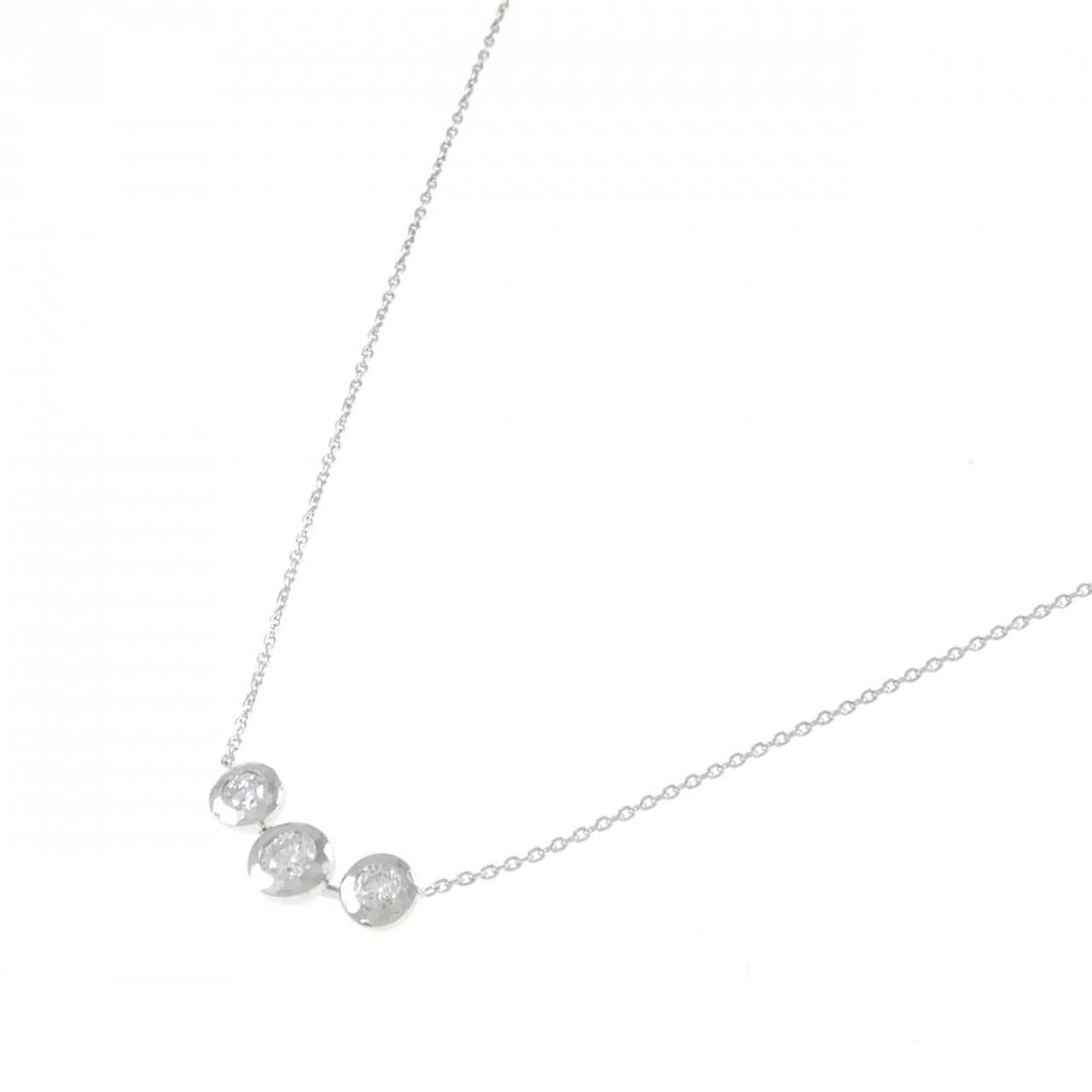 K18WG ダイヤモンド ネックレス 0.50CT