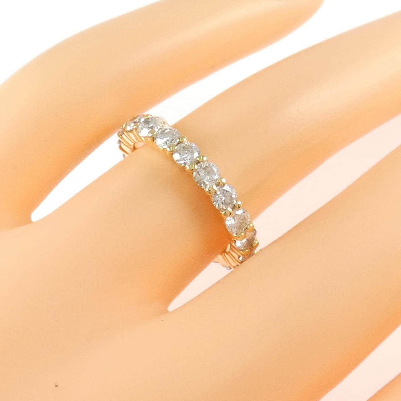 K18YG フルエタニティ ダイヤモンド リング 2.000CT