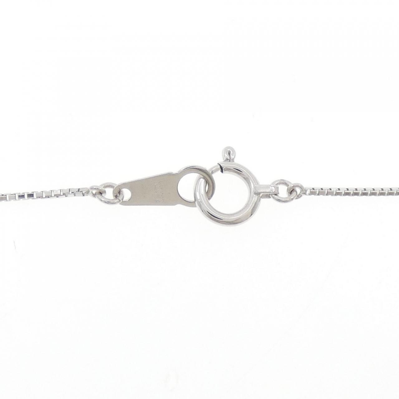 K18WG フラワー ダイヤモンド ネックレス 1.35CT