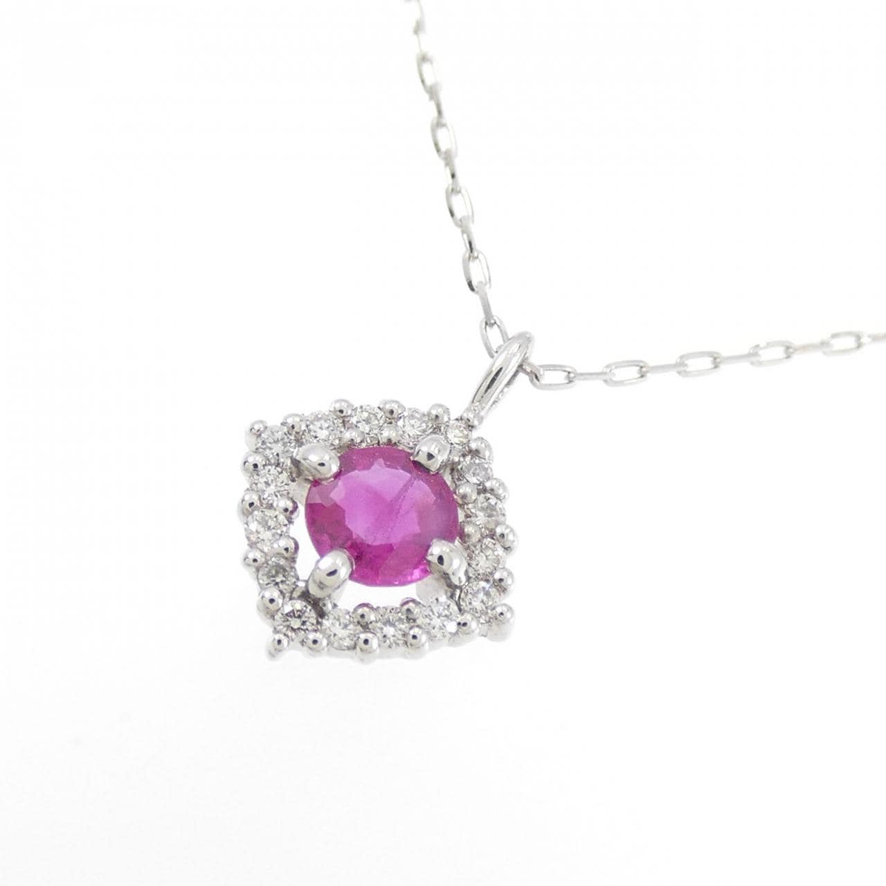 【新品】PT950/PT900 ルビー ネックレス 0.17CT