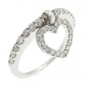 K18WG ハート ダイヤモンド リング 0.47CT