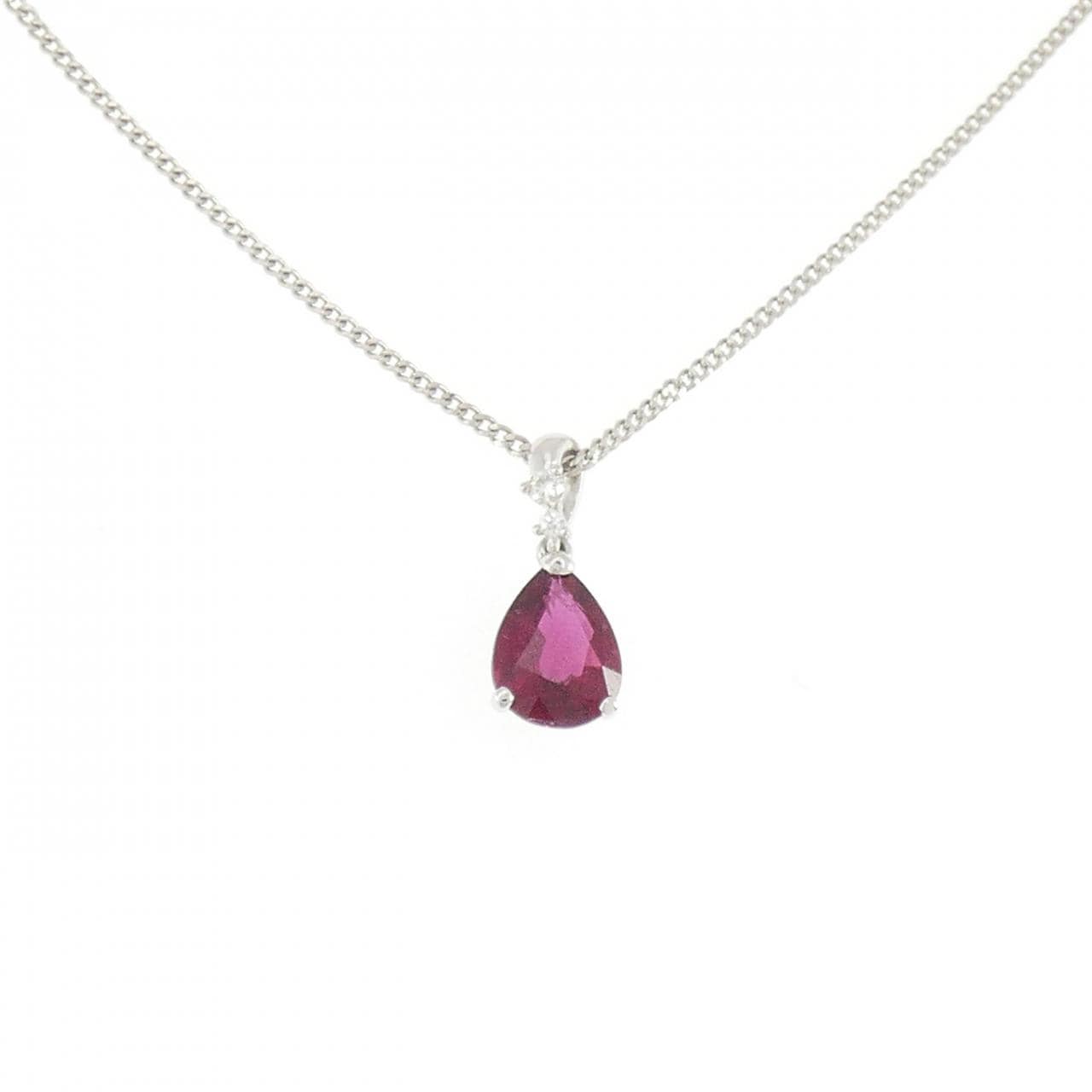 PT900/PT850 ルベライトトルマリン ネックレス 1.11CT