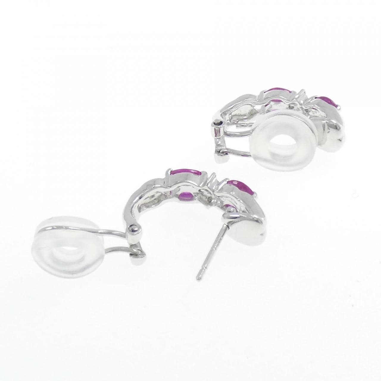 PT900 ルビー ピアス/イヤリング