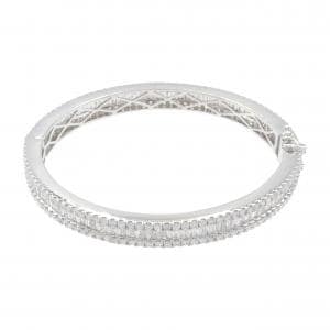 【新品】K18WG ダイヤモンド バングル 10.00CT