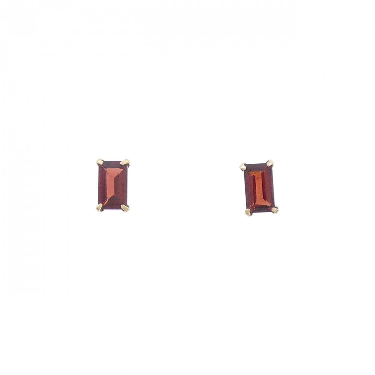 【新品】K10YG ガーネット ピアス