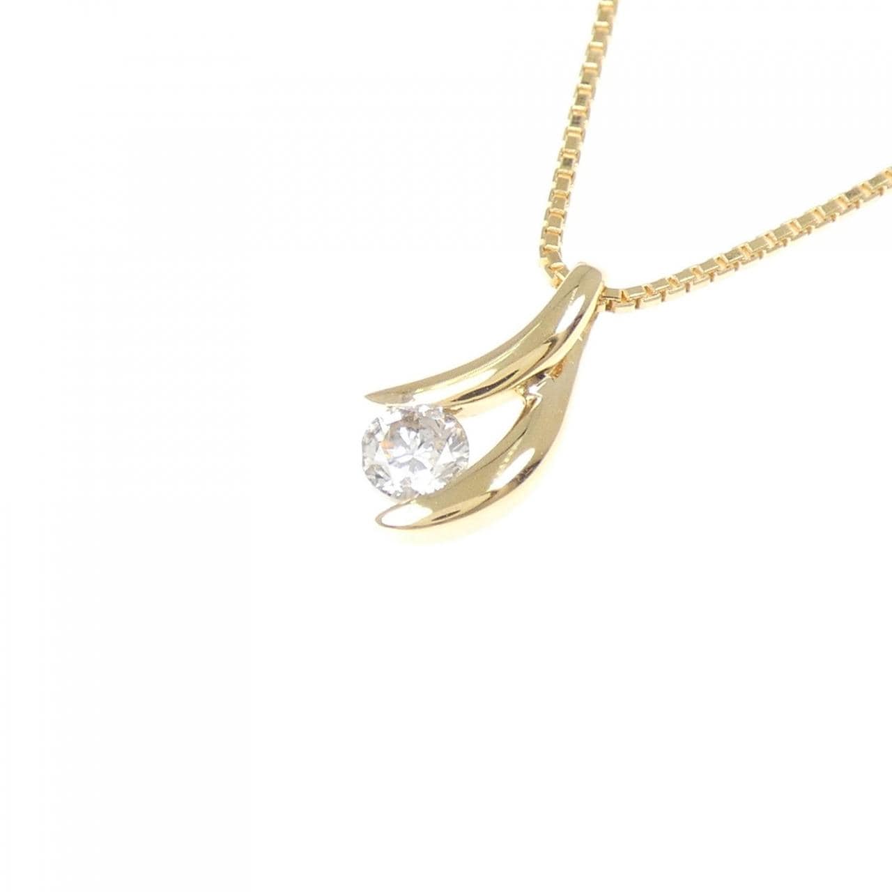 K18YG ダイヤモンド ネックレス 0.37CT