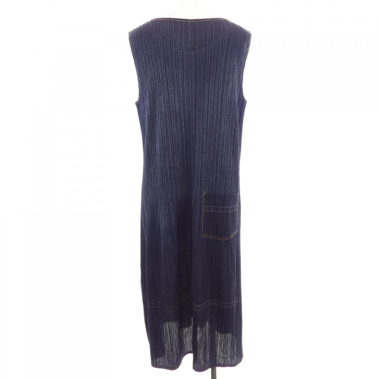 【ヴィンテージ】プリーツプリーズ PLEATS PLEASE 2002　デニム転写プリント PP23-JH925 7557091 ワンピース