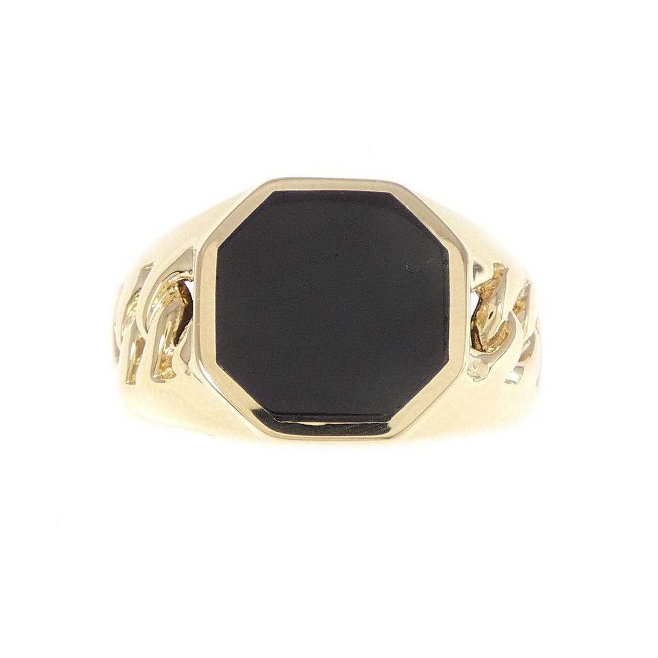 K18YG onyx ring