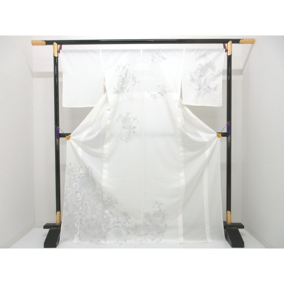 【未使用品】単衣　絽織訪問着　銀彩加工