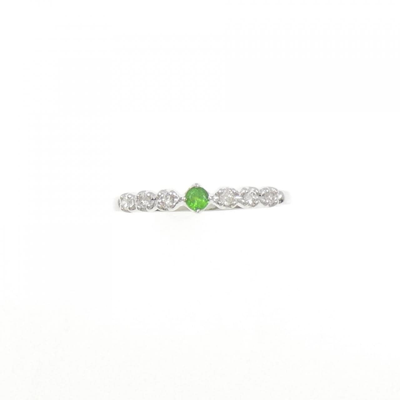 K18WG デマントイドガーネット リング 0.07CT