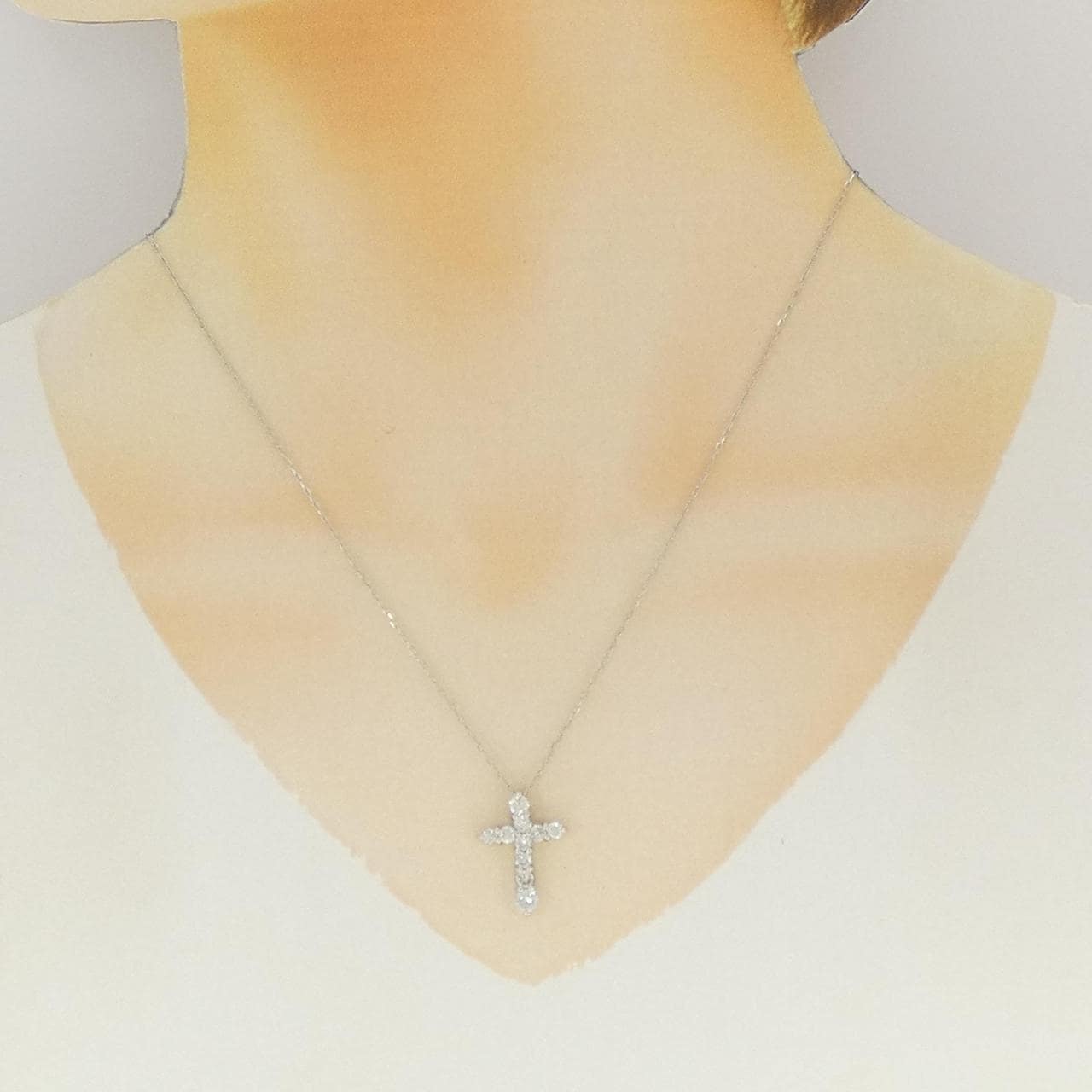 PT900/PT850 クロス ダイヤモンド ネックレス 1.00CT