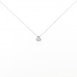 K18WG ハート ダイヤモンド ネックレス 0.08CT