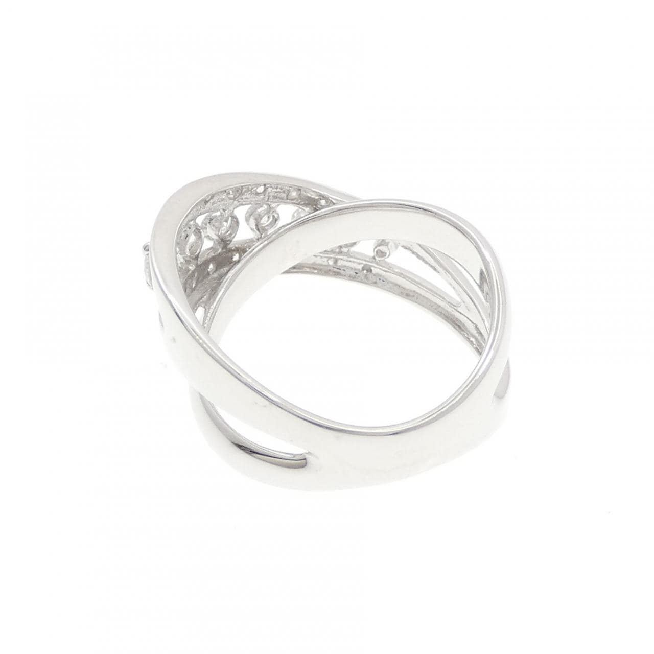 K14WG ダイヤモンド リング 0.40CT