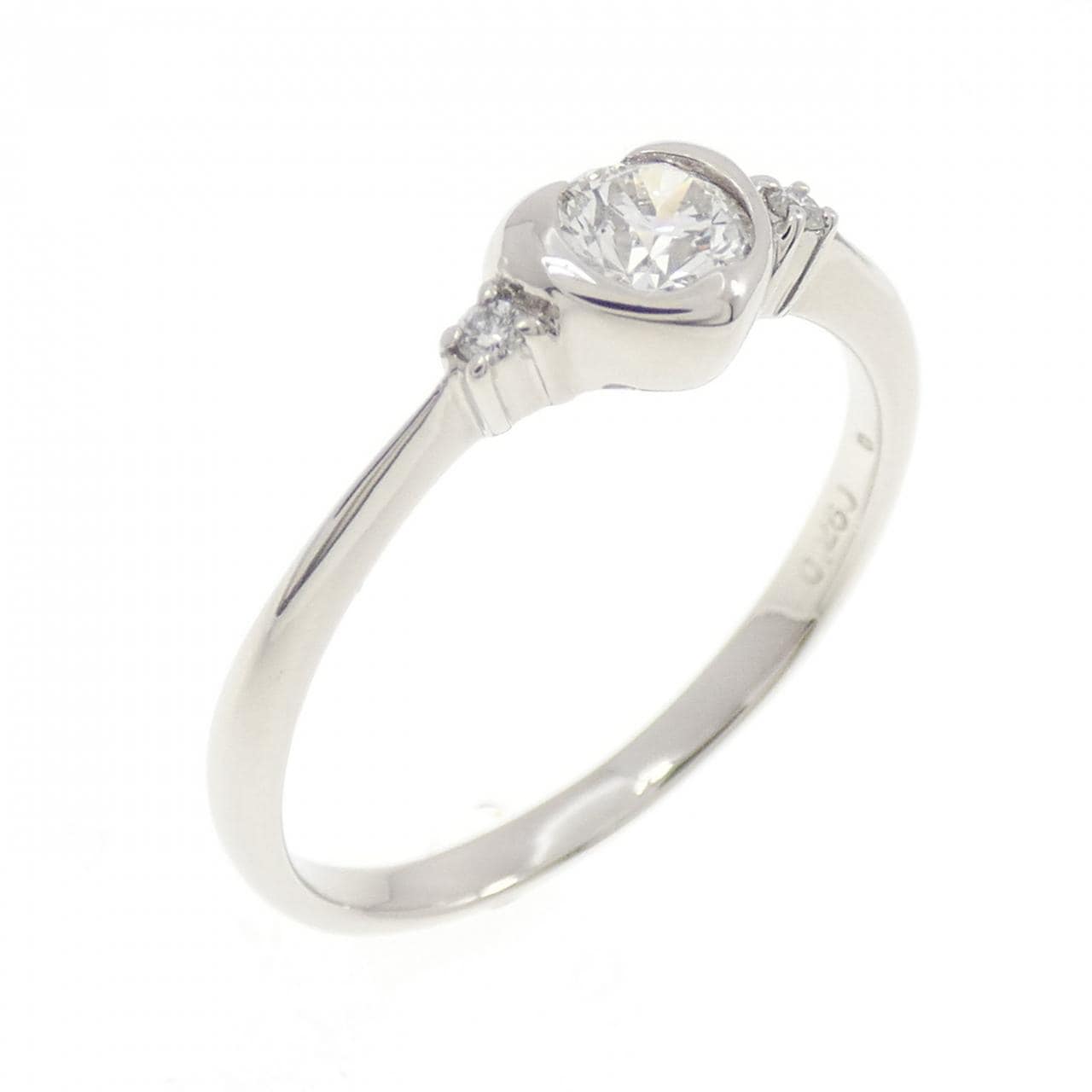 PT900 ハート ダイヤモンド リング 0.260CT