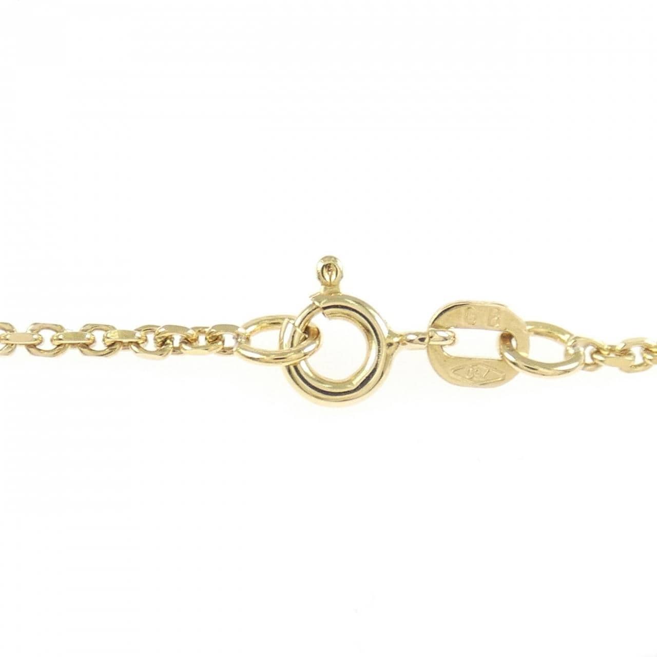750YG フラワー ダイヤモンド ネックレス 0.12CT