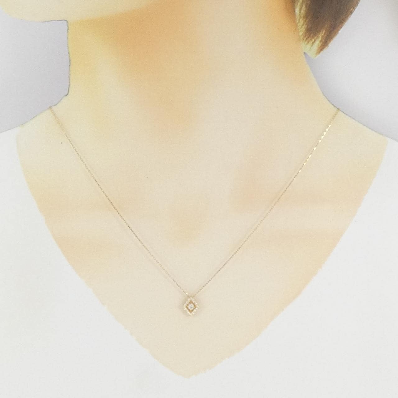 K18YG ダイヤモンド ネックレス 0.147CT