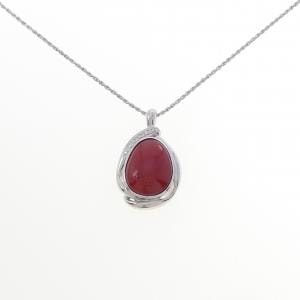 PT900/PT850 サンゴ ネックレス 5.92CT