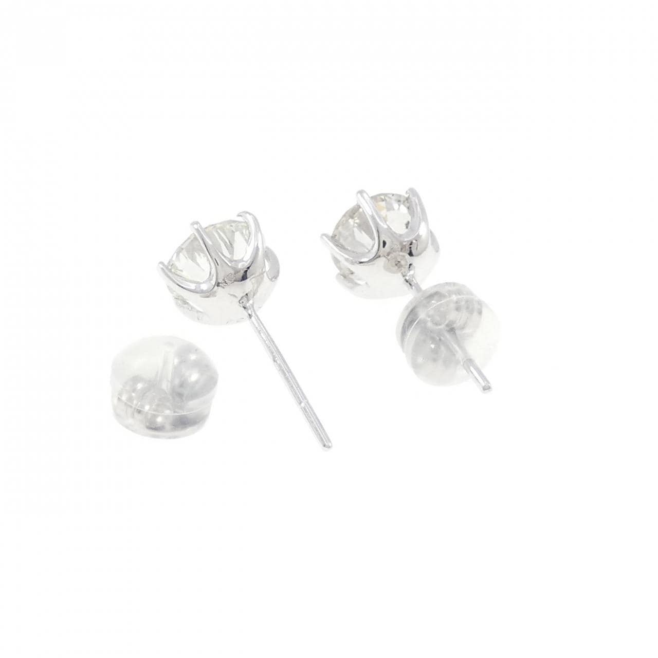 K18WG ダイヤモンド ピアス 1.011CT 1.031CT I-J SI1 VG-G