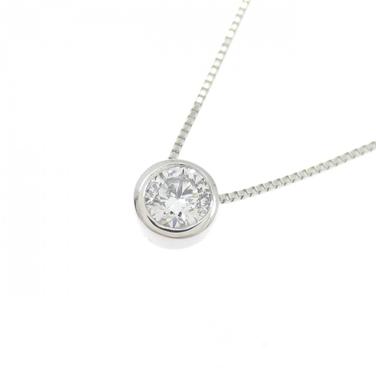 PT1000/PT850 ソリティア ダイヤモンド ネックレス 0.203CT