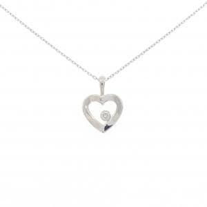 K10WG ハート ダイヤモンド ネックレス 0.07CT