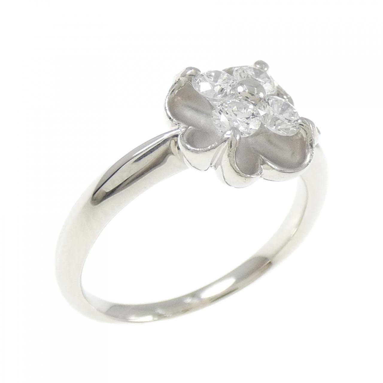 PT900 フラワー ダイヤモンド リング