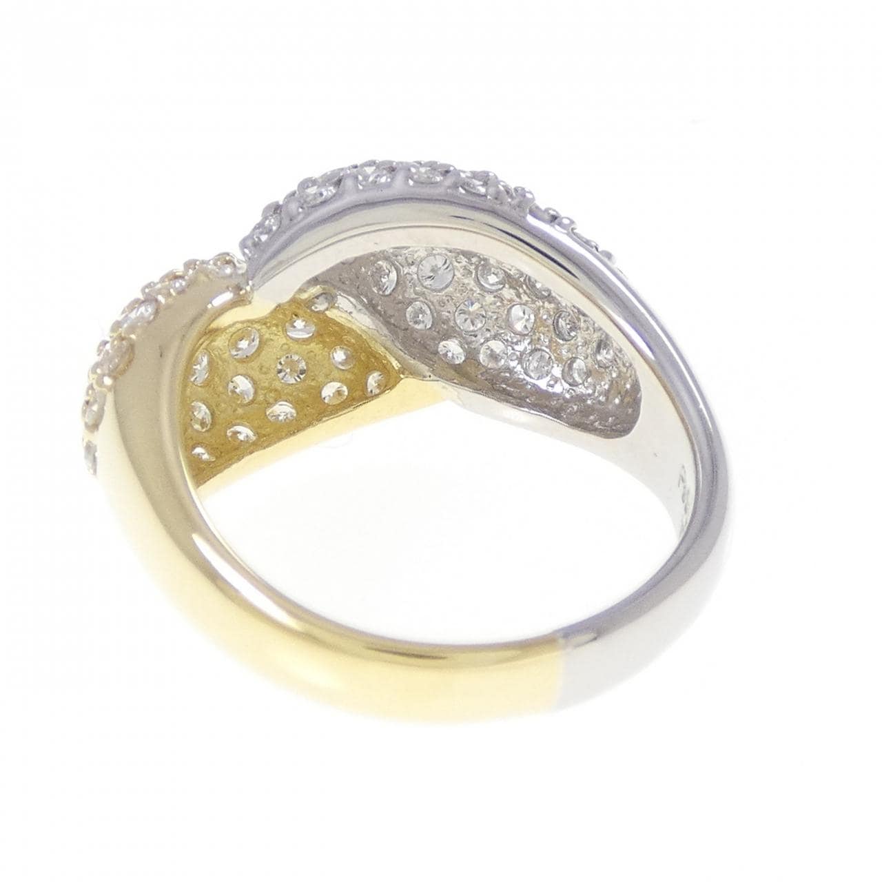 PT900/K18YG パヴェ ダイヤモンド リング 1.52CT