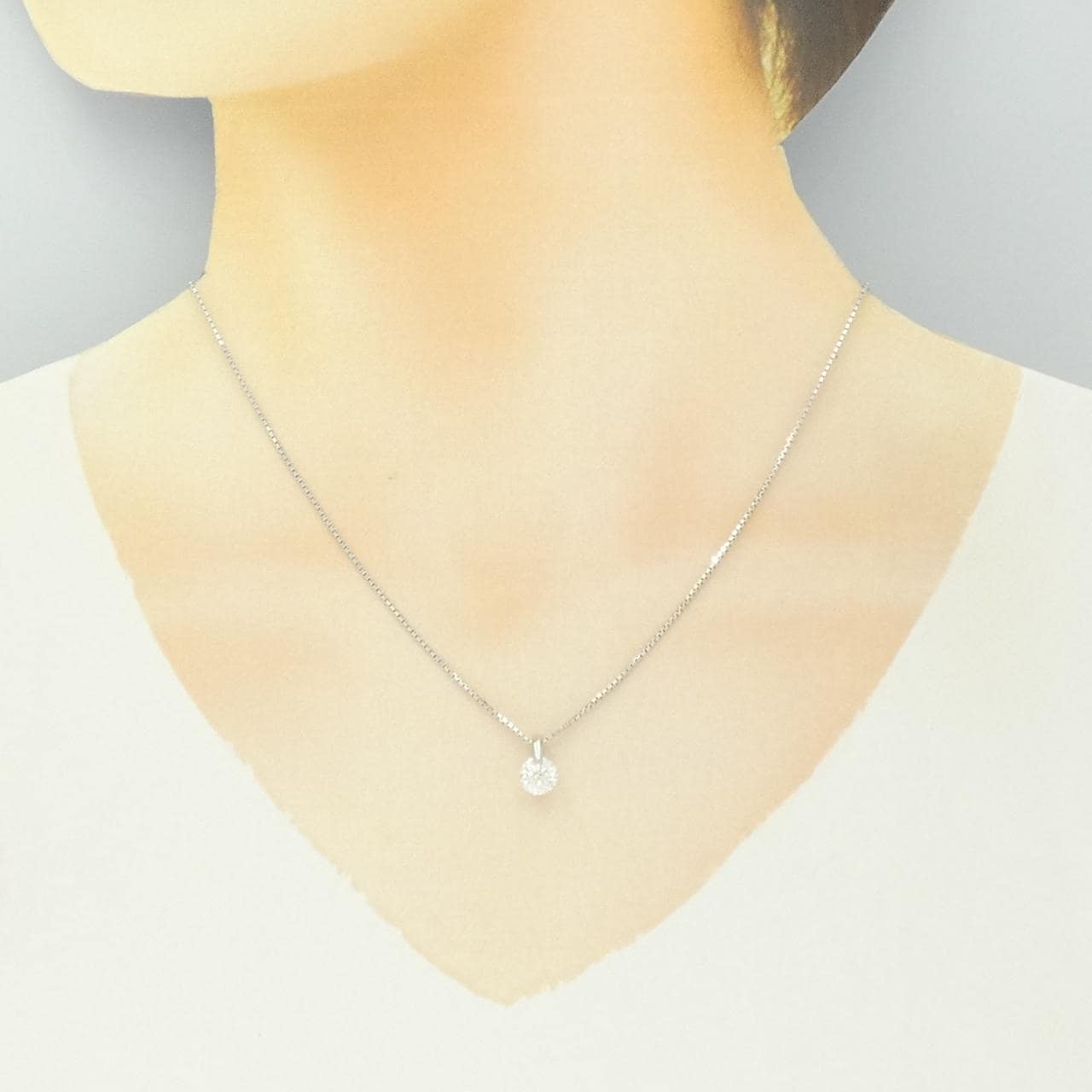 PT900/PT850 ダイヤモンド ネックレス 1.000CT