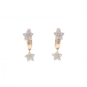ポンテヴェキオ フラワー ダイヤモンド イヤリング 0.50CT