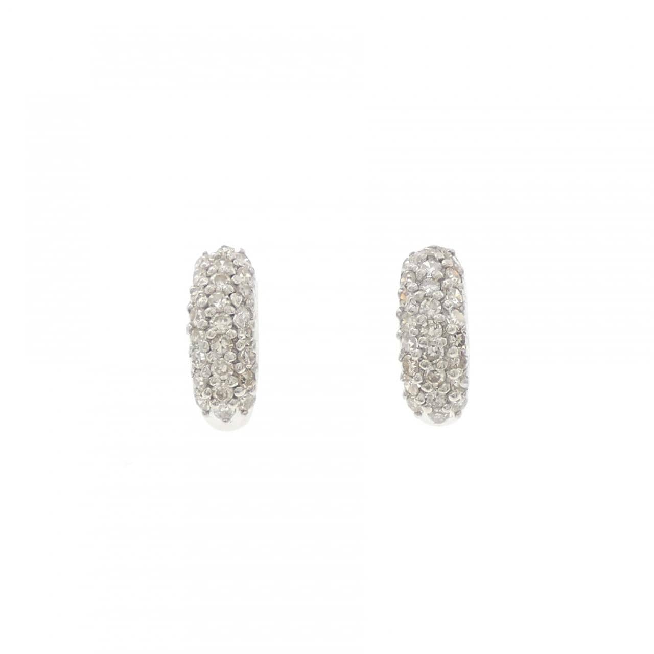 PT900 パヴェ ダイヤモンド ピアス 0.50CT