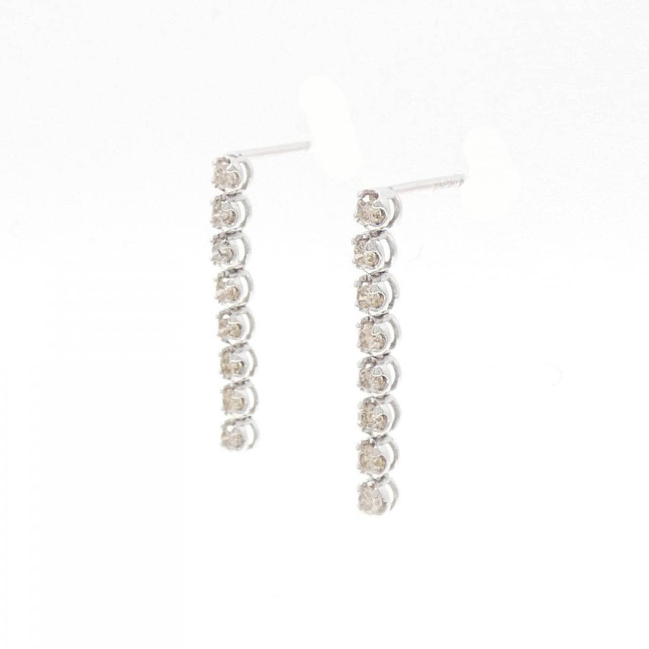 K18WG ダイヤモンド ピアス 0.50CT