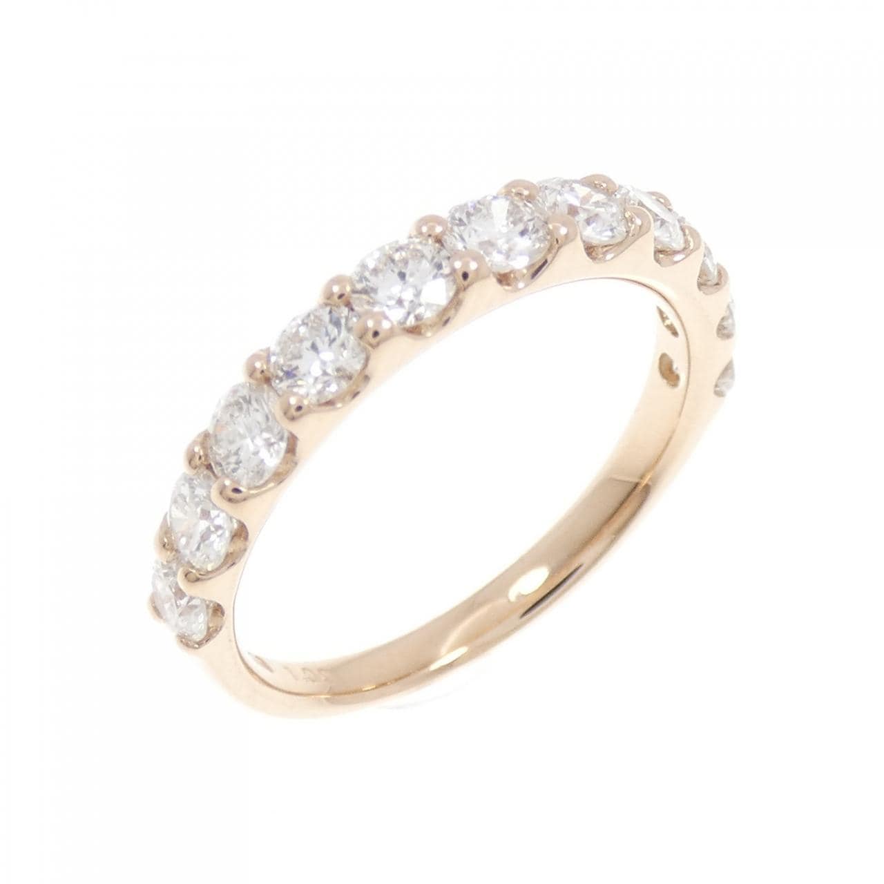 K18PG ハーフエタニティ ダイヤモンド リング 1.00CT