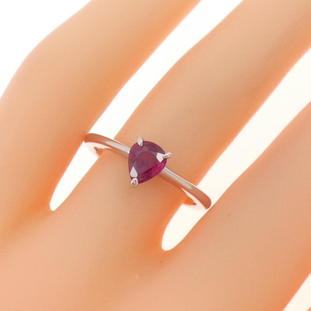 PT900 Ruby Ring 0.48CT