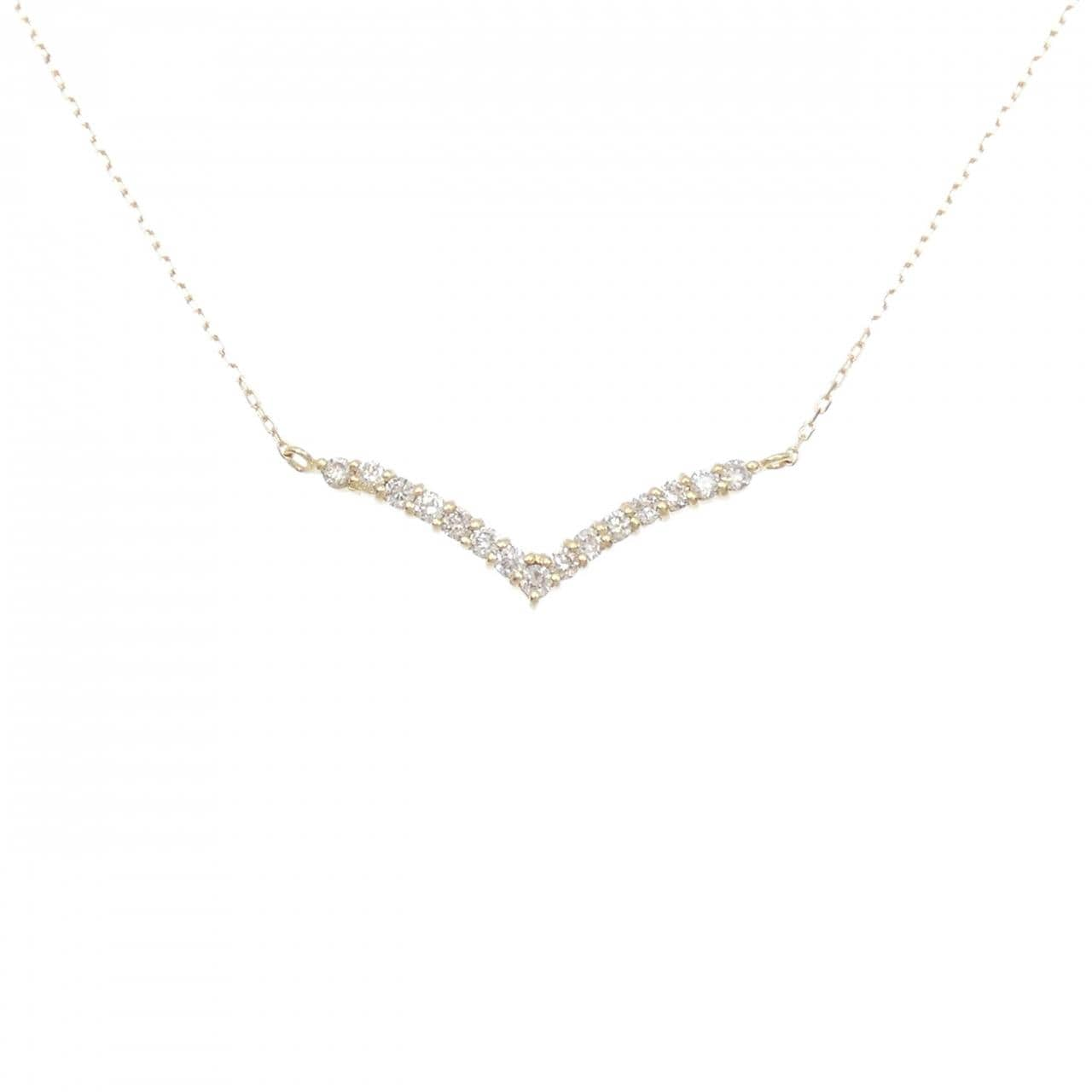 [BRAND NEW] K18YG Diamond necklace 0.20CT