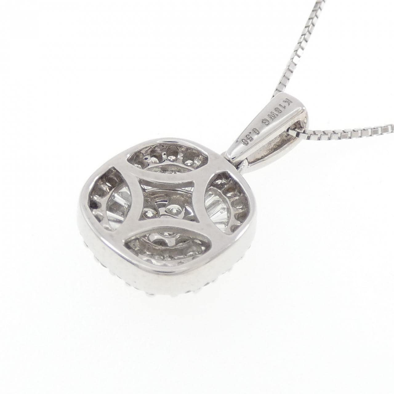K18WG ダイヤモンド ネックレス 0.50CT