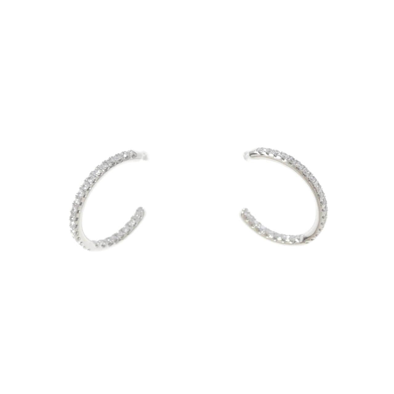 デビアス マイクロ パヴェ フープ ピアス