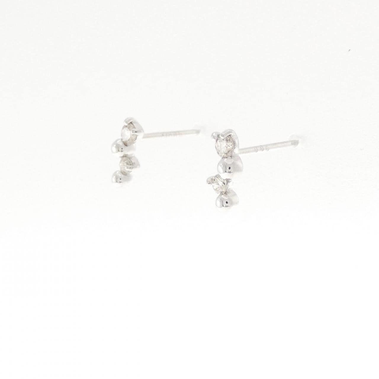K18WG ダイヤモンド ピアス 0.1CT
