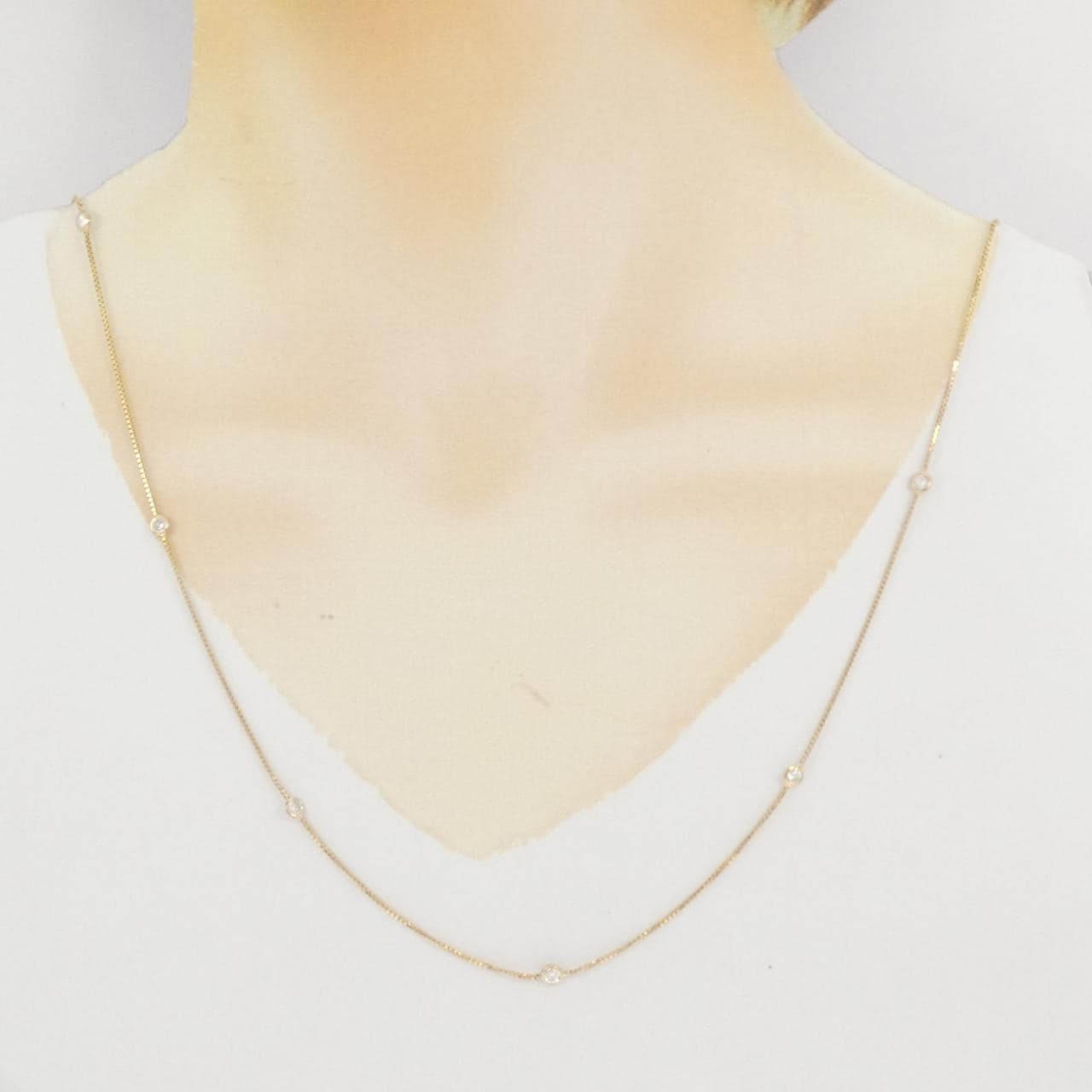 K18YG ダイヤモンド ネックレス 1.01CT