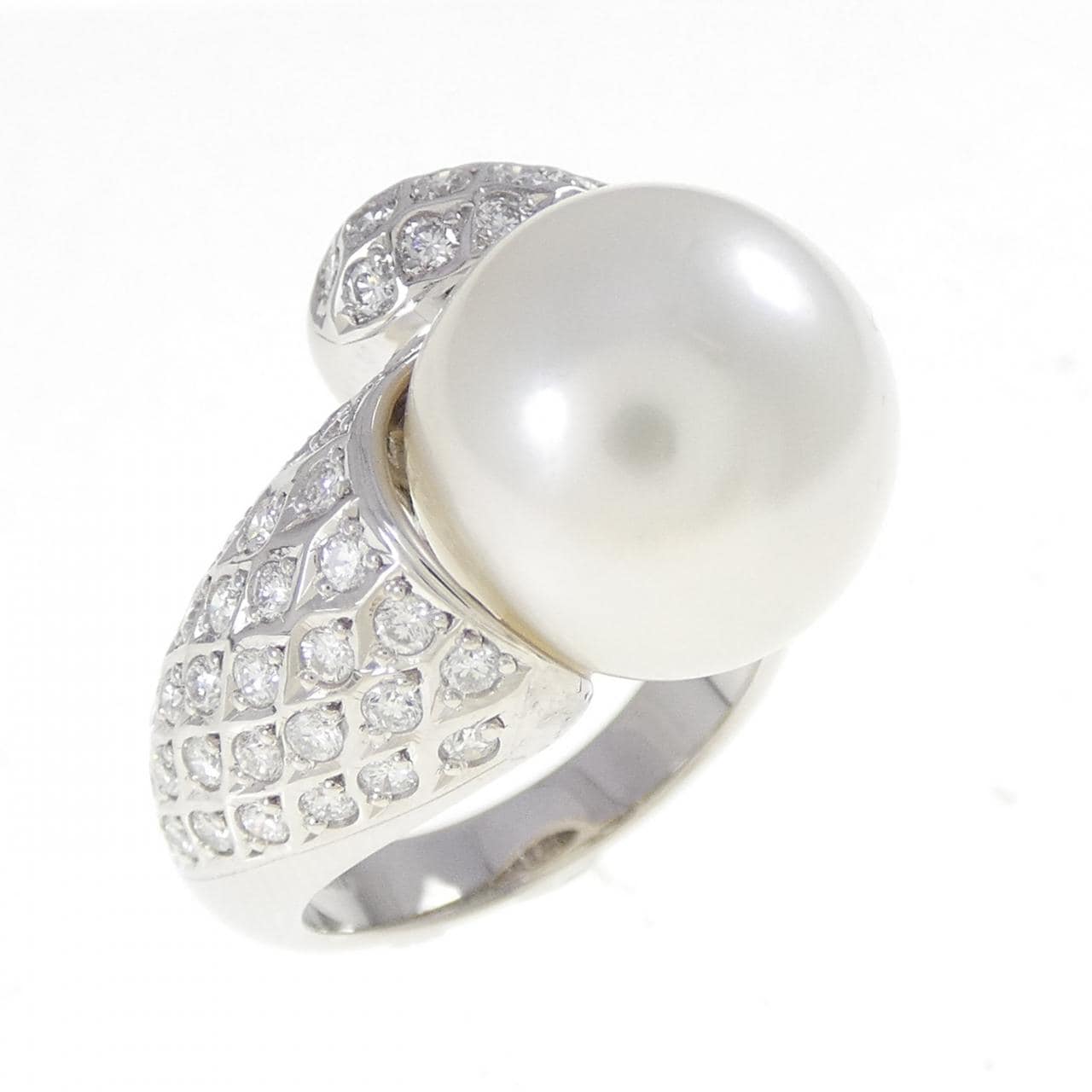 PT900 白蝶パール リング 12.1mm