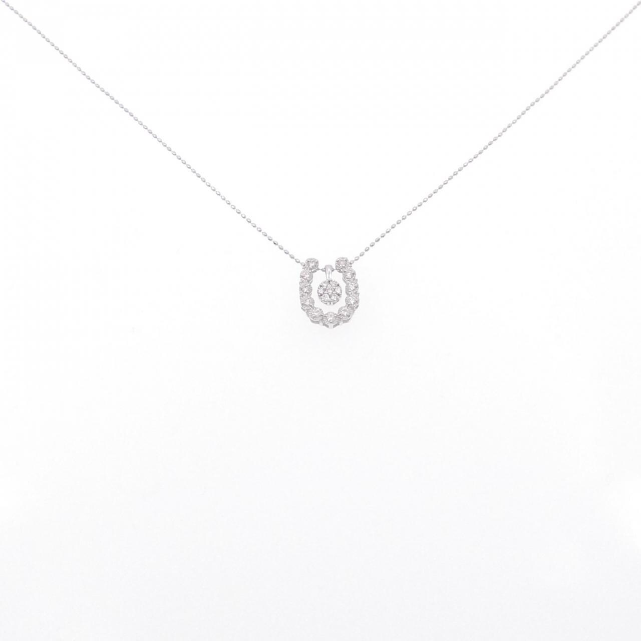 K18WG 2WAY ダイヤモンド ネックレス 0.08CT