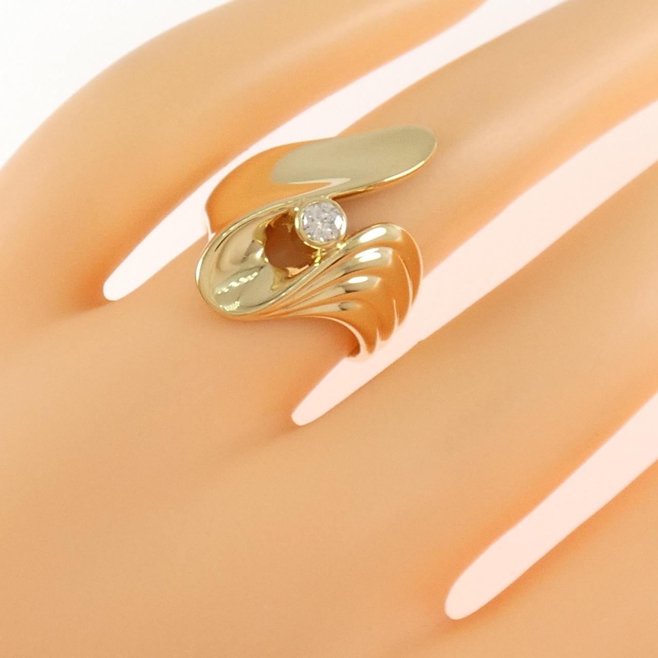 K18YG ダイヤモンド リング 0.13CT