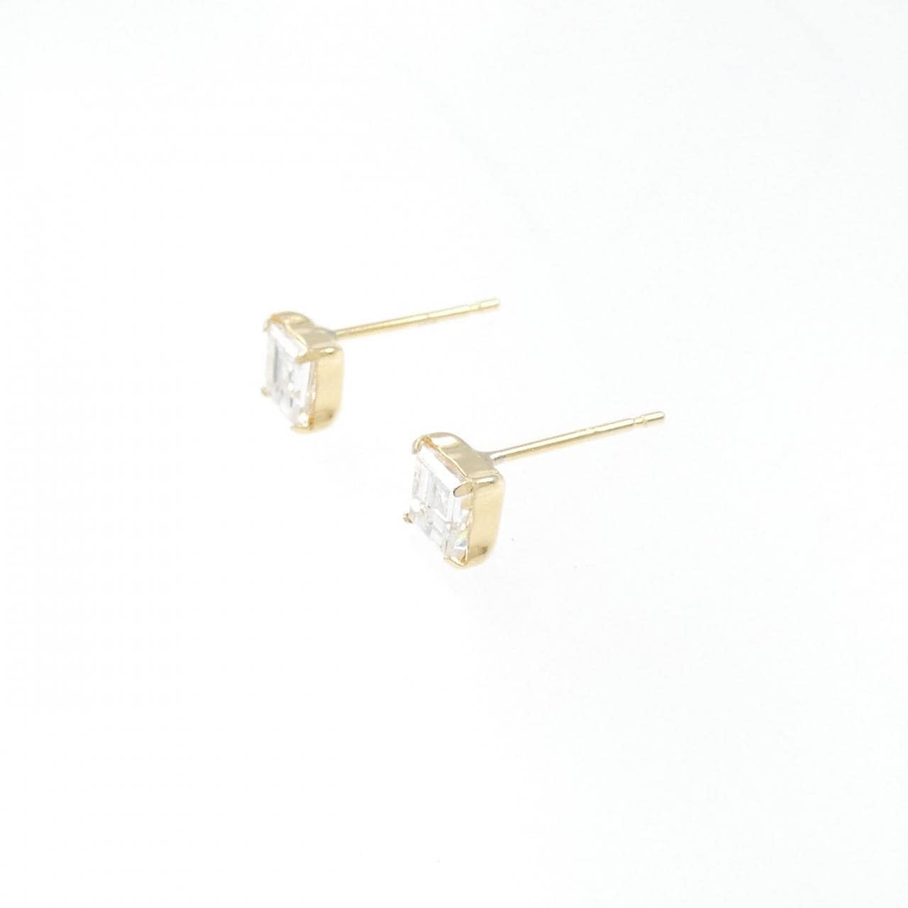 K18YG Diamond Earrings 0.360CT 0.391CT GH SI1 Fancy Cut