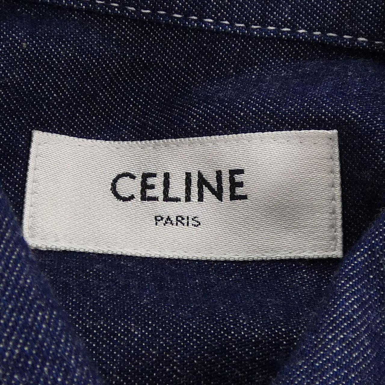 セリーヌ CELINE コットンデニムシャツ CELINE PARIS トリオンフ RV15Z2N67 シャツ